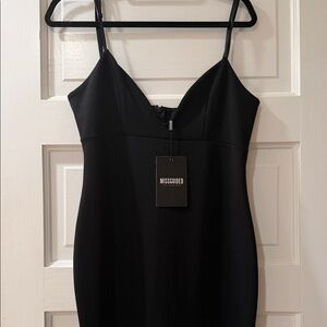 Missguided Black Midi Dress